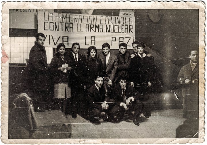 Marche contre le nucléaire à Liège en 1964.